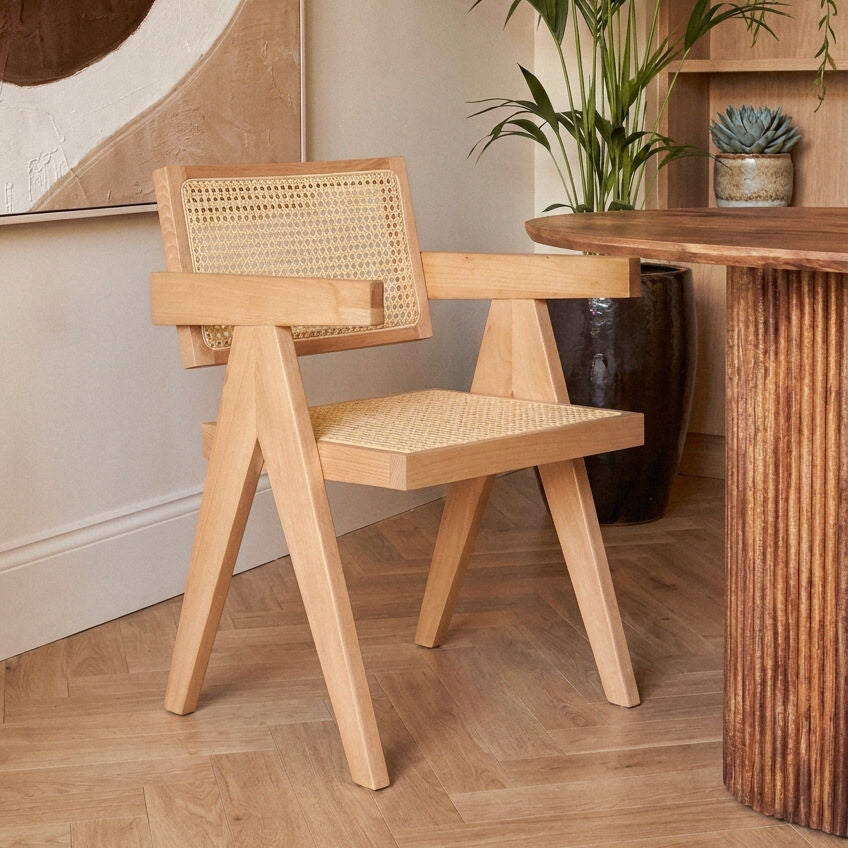 Cebu Natural Cane and Beech Wood Dining Chair