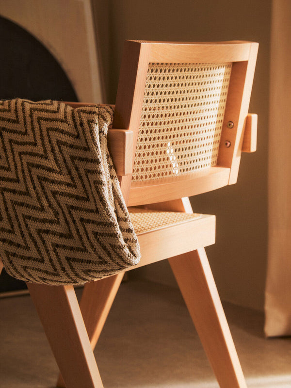 Cebu Natural Cane and Beech Wood Dining Chair – in room setting 2
