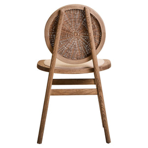 Cebu Beige Fabric and White Wash Elm Wood Dining Chair