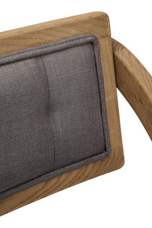 Cebu Grey Wash Wood Folding Chair with Fabric Seat – side view 2