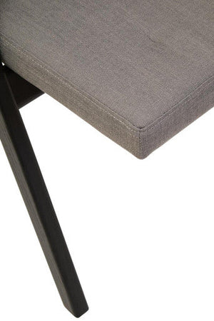 Cebu Black Wood Folding Chair with Grey Fabric Seat – detail 2