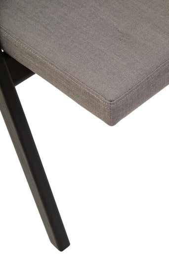 Cebu Black Wood Folding Chair with Grey Fabric Seat – detail 2