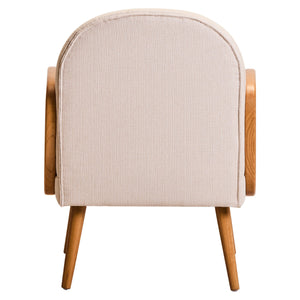 Cebu Ivory Fabric and Cane Chair with Elm Wood Legs – dimensions