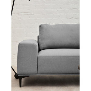 Toulon 3 Seat Grey Fabric Right Chaise Sofa