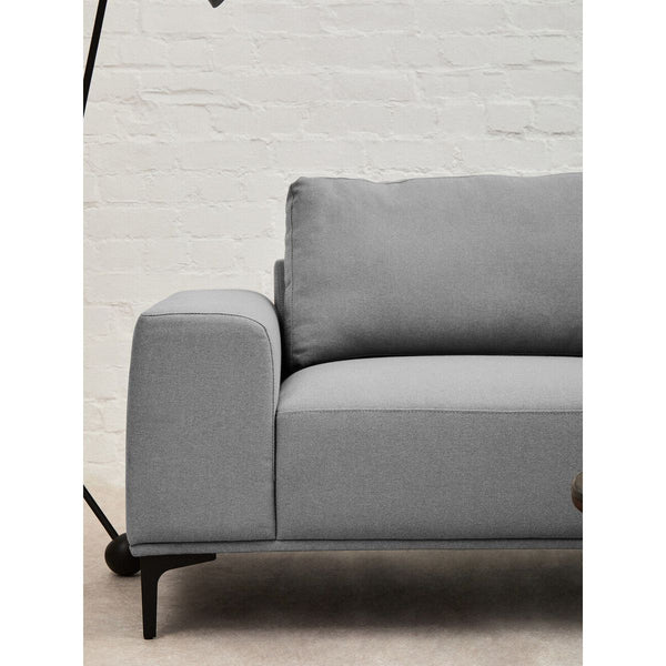 Toulon 3 Seat Grey Fabric Right Chaise Sofa