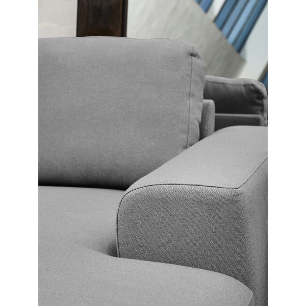 Toulon 3 Seat Grey Fabric Right Chaise Sofa