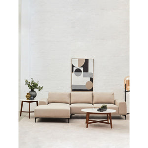 Toulon 3 Seat Grey Fabric Right Chaise Sofa