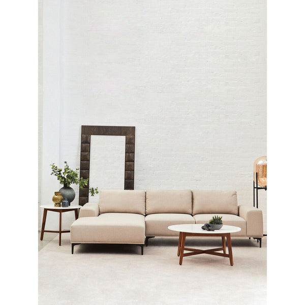 Toulon 3 Seat Grey Fabric Right Chaise Sofa