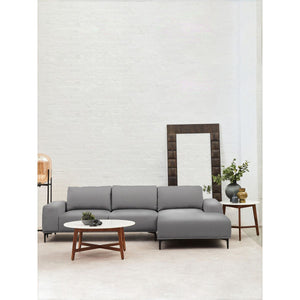 Toulon 3 Seat Grey Fabric Right Chaise Sofa