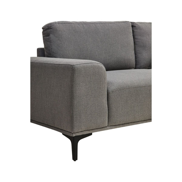 Toulon 3 Seat Grey Fabric Right Chaise Sofa