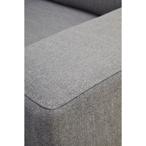 Toulon 3 Seat Grey Fabric Right Chaise Sofa