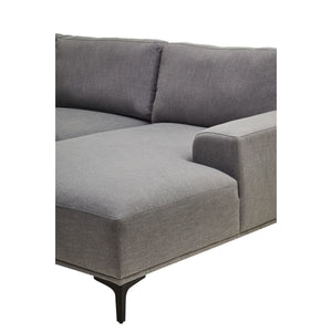 Toulon 3 Seat Grey Fabric Right Chaise Sofa