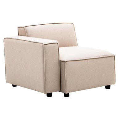 Toulouse Natural Fabric Right Arm Sofa