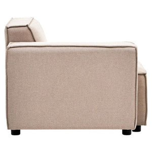 Toulouse Natural Fabric Left Arm Modular Sofa – in room setting