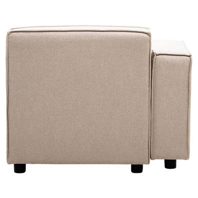 Toulouse Natural Fabric Right Arm Sofa