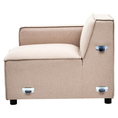 Toulouse Natural Fabric Left Arm Modular Sofa – close-up