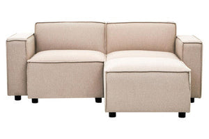 Toulouse Natural Fabric Left Arm Modular Sofa – angle view