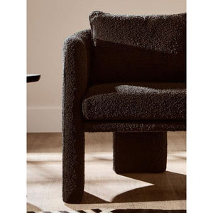 Ozzero Black Boucle Fabric Armchair