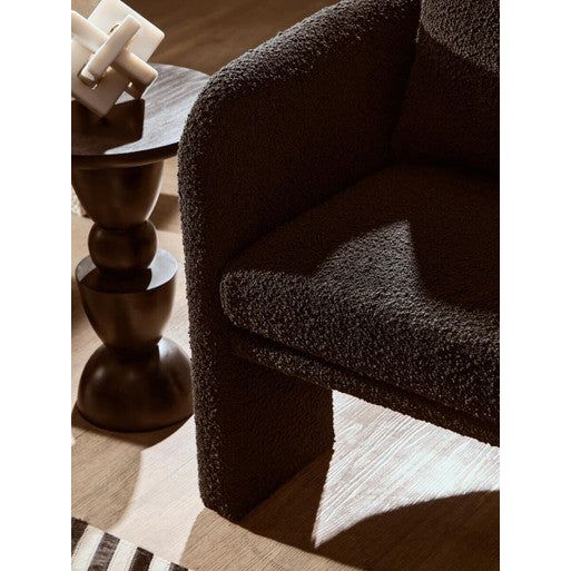 Ozzero Black Boucle Fabric Armchair