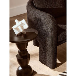 Ozzero Black Boucle Fabric Armchair
