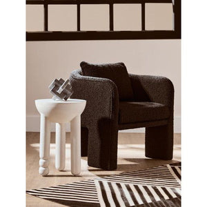 Ozzero Black Boucle Fabric Armchair