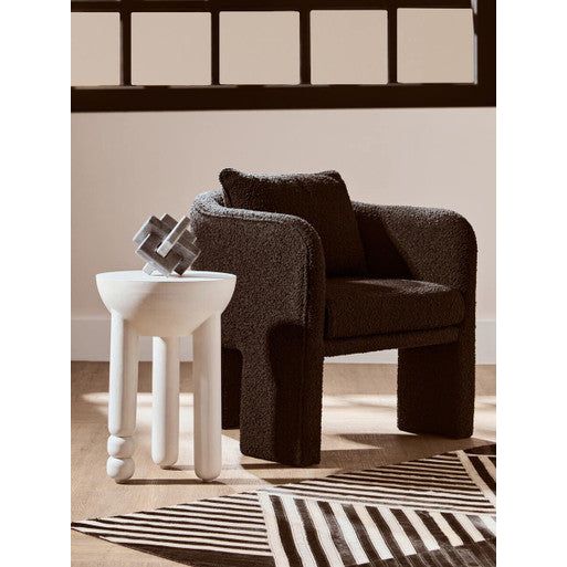 Ozzero Black Boucle Fabric Armchair