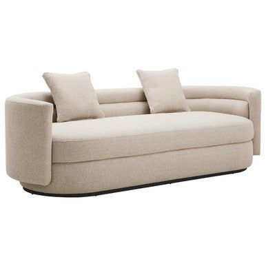 Oratino Ivory Linen Fabric 3 Seater Sofa
