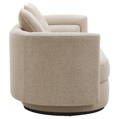 Oratino Ivory Linen 3 Seater Curved Sofa – dimensions