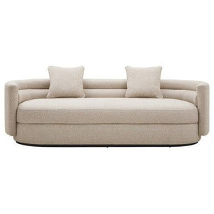 Oratino Ivory Linen Fabric 3 Seater Sofa