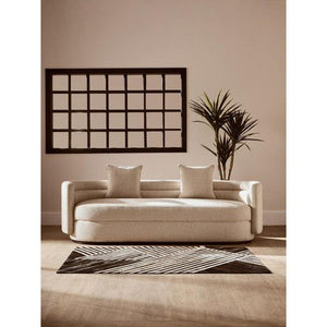 Oratino Ivory Linen Fabric 3 Seater Sofa