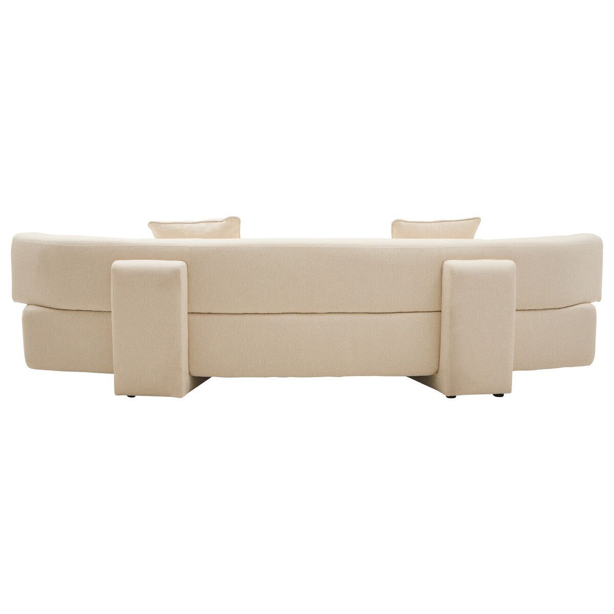 Ozzano Cream Linen Fabric 3 Seater Sofa