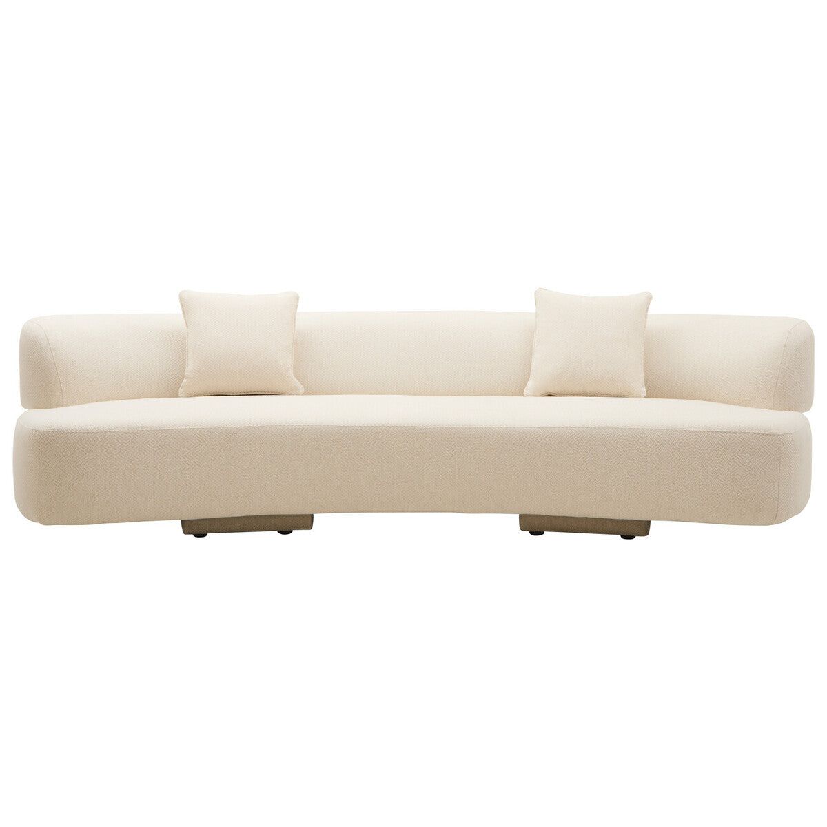 Ozzano Cream Linen Fabric 3 Seater Sofa