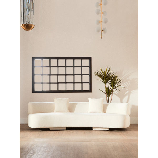 Ozzano Cream Linen Fabric 3 Seater Sofa