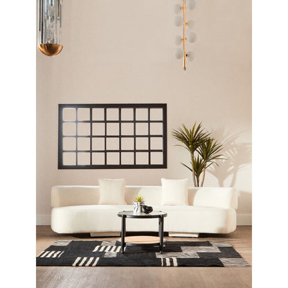 Ozzano Cream Linen Fabric 3 Seater Sofa