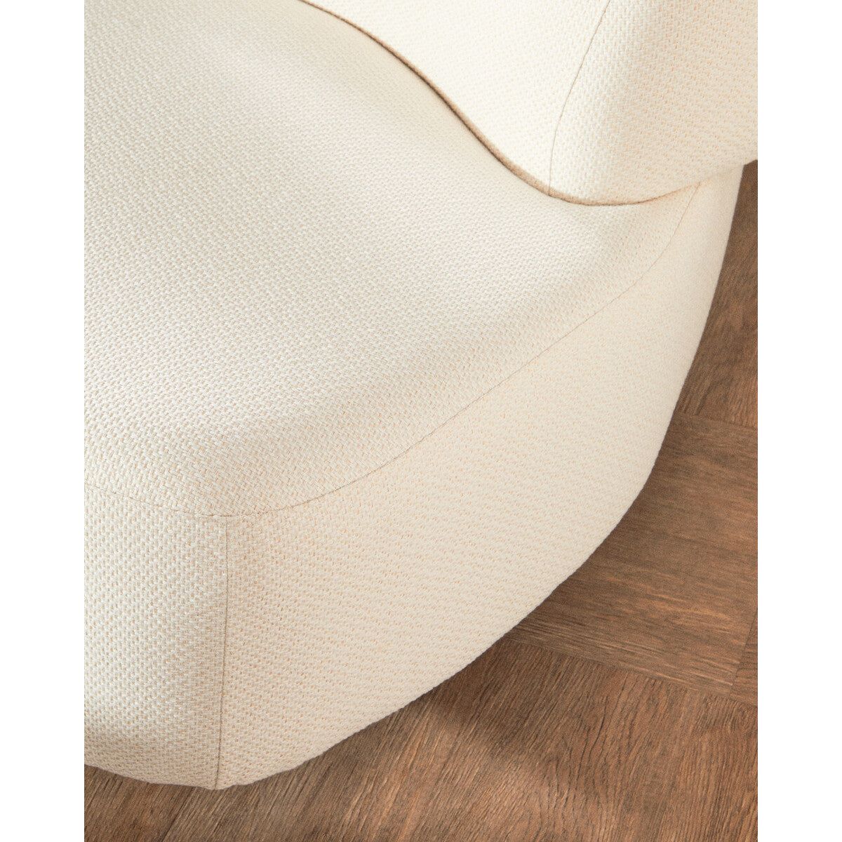 Ozzano Cream Linen Fabric 3 Seater Sofa