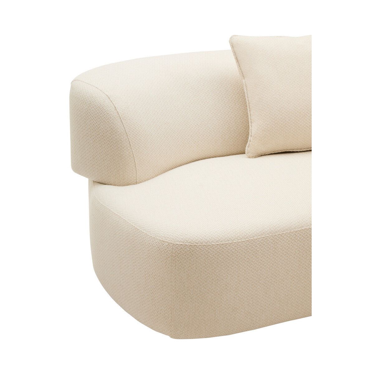 Ozzano Cream Linen Fabric 3 Seater Sofa