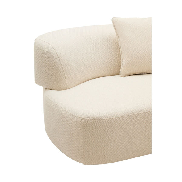 Ozzano Cream Linen Fabric 3 Seater Sofa