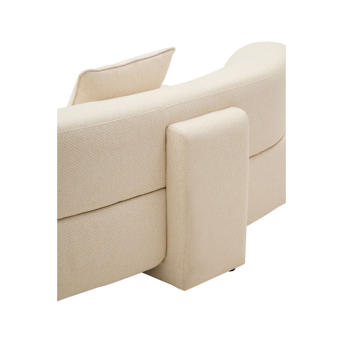 Ozzano Cream Linen Fabric 3 Seater Sofa