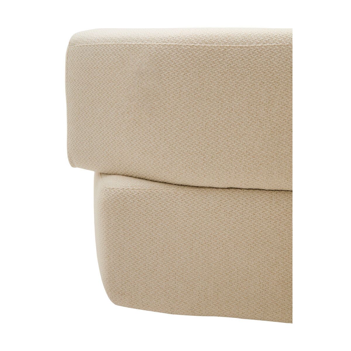 Ozzano Cream Linen Fabric 3 Seater Sofa