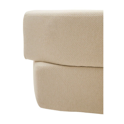 Ozzano Cream Linen Fabric 3 Seater Sofa