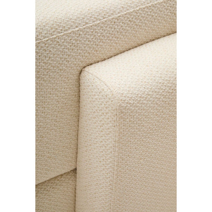 Ozzano Cream Linen Fabric 3 Seater Sofa