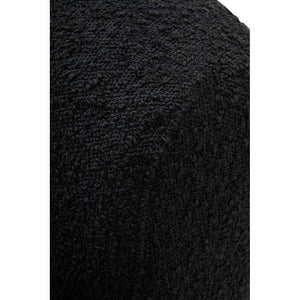 Oliveto Black Boucle Fabric Revolving Armchair