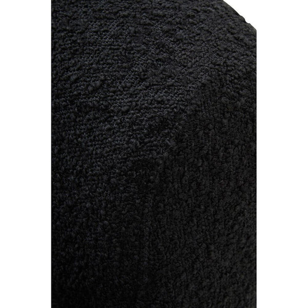 Oliveto Black Boucle Fabric Revolving Armchair