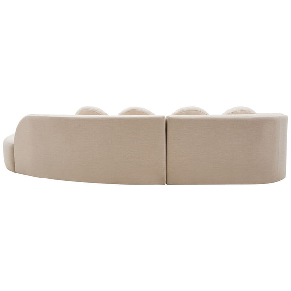 Ovada Cream Linen Fabric 3 Seater Sofa
