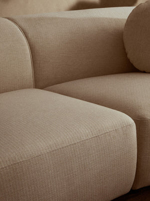 Ovada Cream Linen 3 Seater Curved Sofa – dimensions 2
