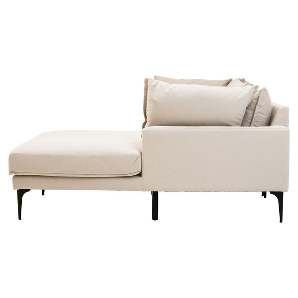 Troyes Cream Three Seat Right Chaise Sofa