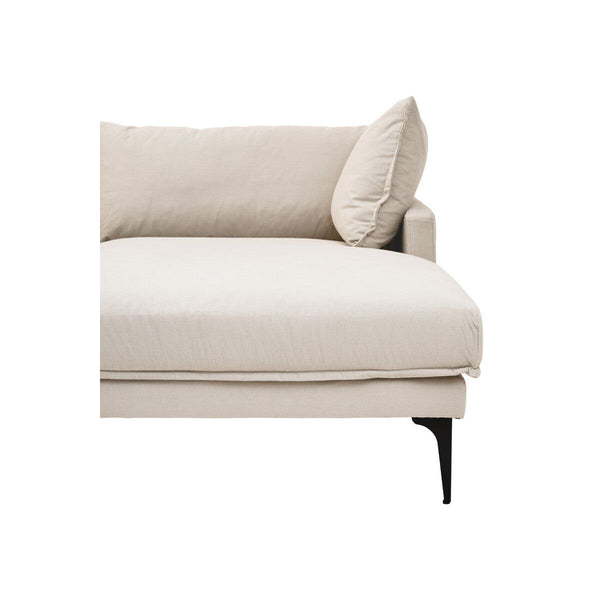Troyes Cream Three Seat Right Chaise Sofa