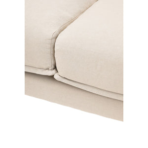Troyes Cream Three Seat Right Chaise Sofa