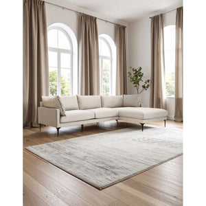 Troyes Cream Three Seat Right Chaise Sofa