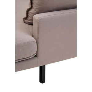 Troyes Grey Three Seat Right Chaise Sofa